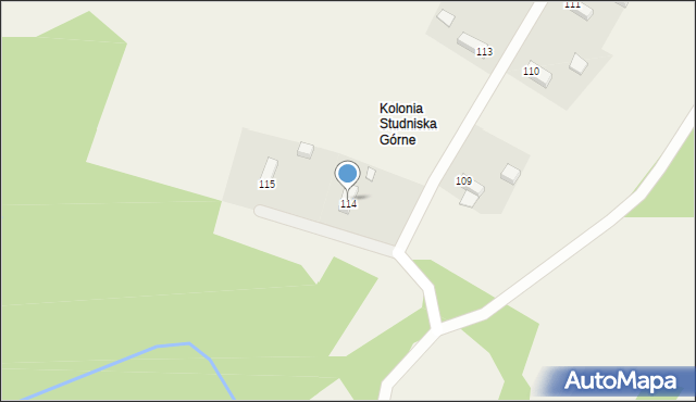 Studniska Górne, Studniska Górne, 114, mapa Studniska Górne