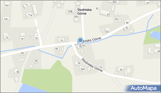 Studniska Górne, Studniska Górne, 53, mapa Studniska Górne