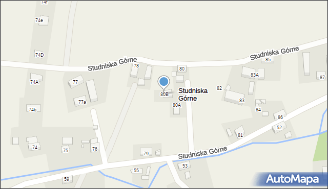 Studniska Górne, Studniska Górne, 80B, mapa Studniska Górne