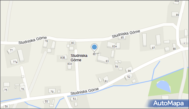 Studniska Górne, Studniska Górne, 82, mapa Studniska Górne