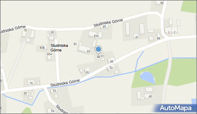 Studniska Górne, Studniska Górne, 84, mapa Studniska Górne