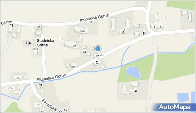 Studniska Górne, Studniska Górne, 86, mapa Studniska Górne