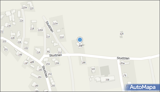Studzian, Studzian, 208, mapa Studzian