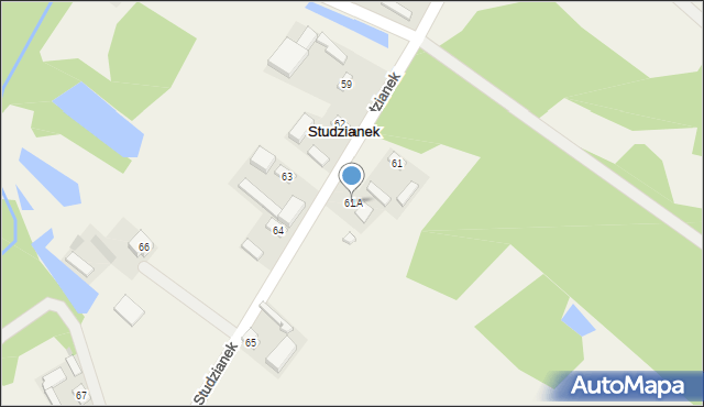 Studzianek, Studzianek, 61A, mapa Studzianek