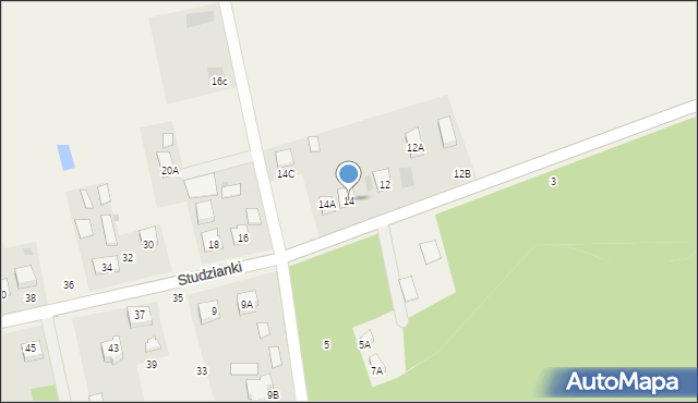 Studzianki, Studzianki, 14, mapa Studzianki