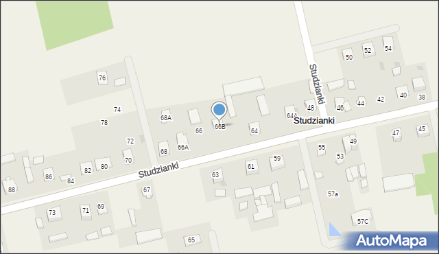 Studzianki, Studzianki, 66B, mapa Studzianki