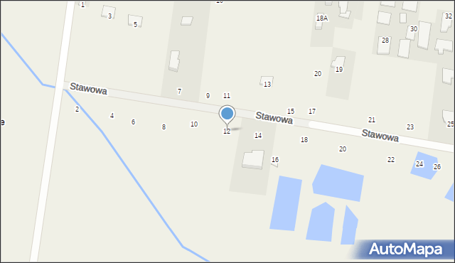 Studzianki, Stawowa, 12, mapa Studzianki