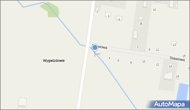 Studzianki, Stawowa, 2, mapa Studzianki