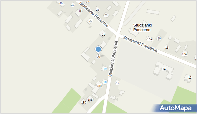 Studzianki Pancerne, Studzianki Pancerne, 20, mapa Studzianki Pancerne