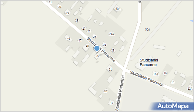 Studzianki Pancerne, Studzianki Pancerne, 22a, mapa Studzianki Pancerne