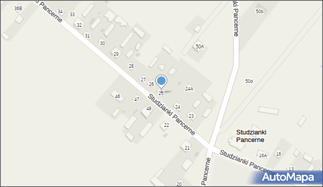 Studzianki Pancerne, Studzianki Pancerne, 25, mapa Studzianki Pancerne