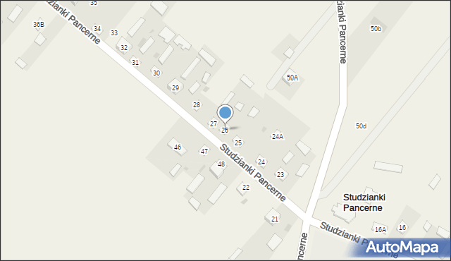 Studzianki Pancerne, Studzianki Pancerne, 26, mapa Studzianki Pancerne