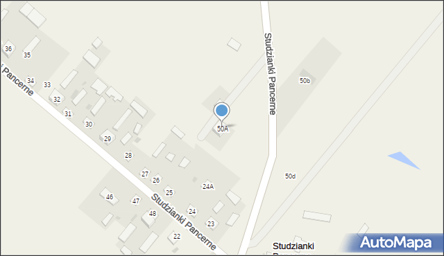 Studzianki Pancerne, Studzianki Pancerne, 50A, mapa Studzianki Pancerne