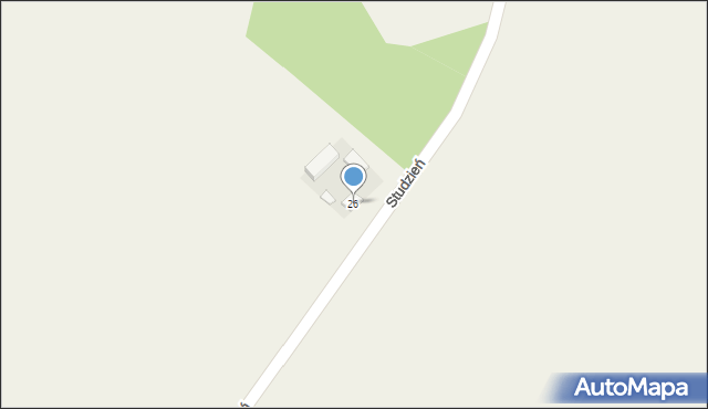 Studzień, Studzień, 26, mapa Studzień