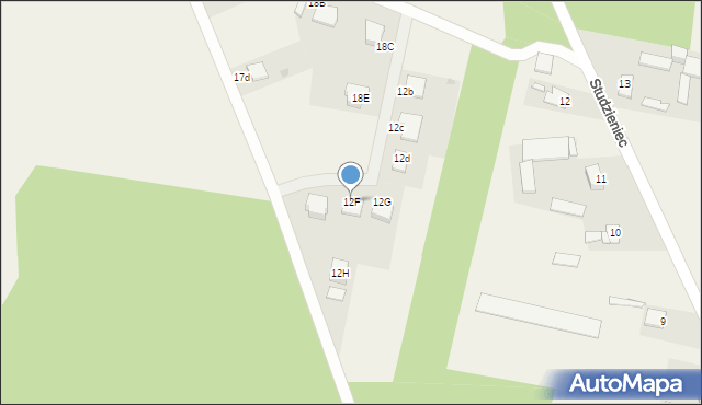 Studzieniec, Studzieniec, 12F, mapa Studzieniec