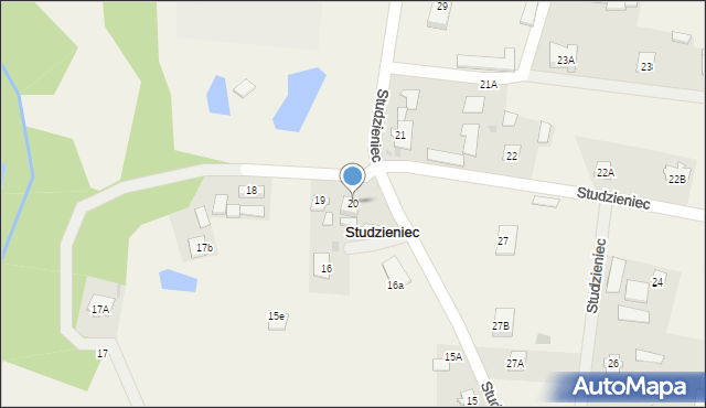 Studzieniec, Studzieniec, 20, mapa Studzieniec