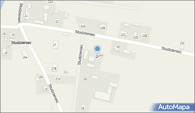 Studzieniec, Studzieniec, 24, mapa Studzieniec