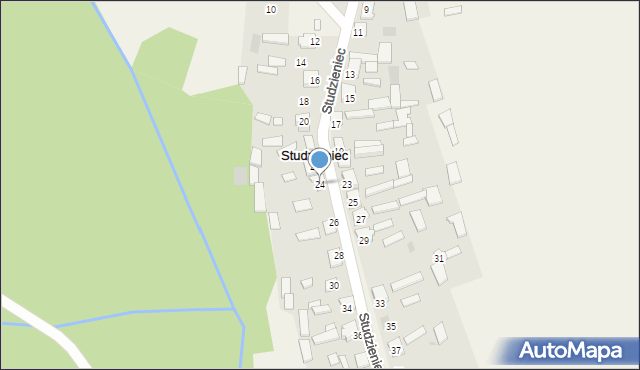 Studzieniec, Studzieniec, 24, mapa Studzieniec