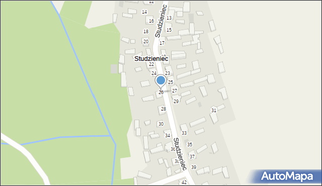 Studzieniec, Studzieniec, 26, mapa Studzieniec