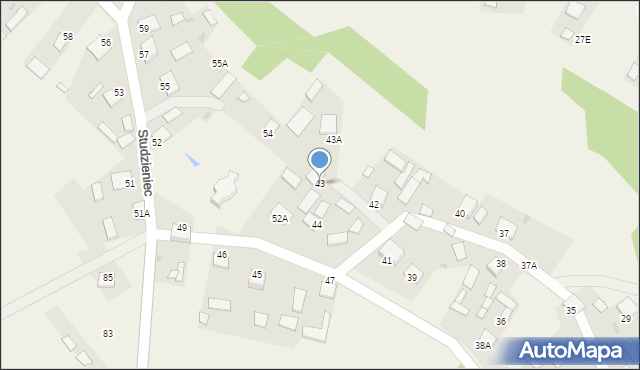 Studzieniec, Studzieniec, 43, mapa Studzieniec