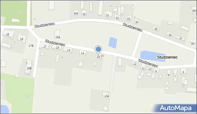 Studzieniec, Studzieniec, 13, mapa Studzieniec