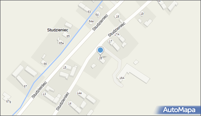 Studzieniec, Studzieniec, 16, mapa Studzieniec