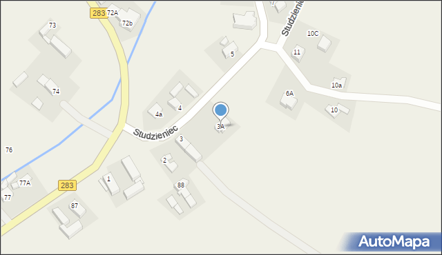 Studzieniec, Studzieniec, 3A, mapa Studzieniec