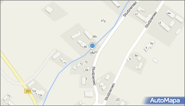 Studzieniec, Studzieniec, 68a, mapa Studzieniec