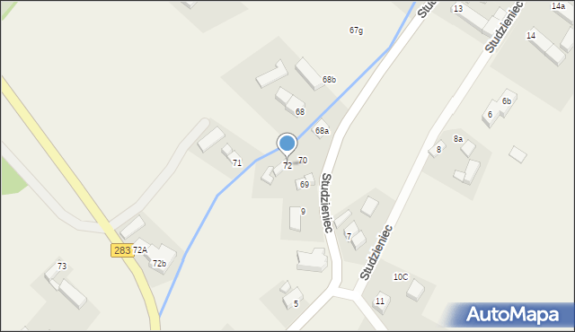 Studzieniec, Studzieniec, 72, mapa Studzieniec