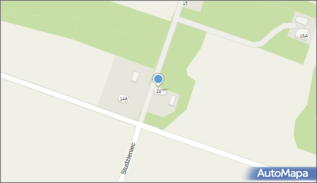Studzieniec, Studzieniec, 14, mapa Studzieniec