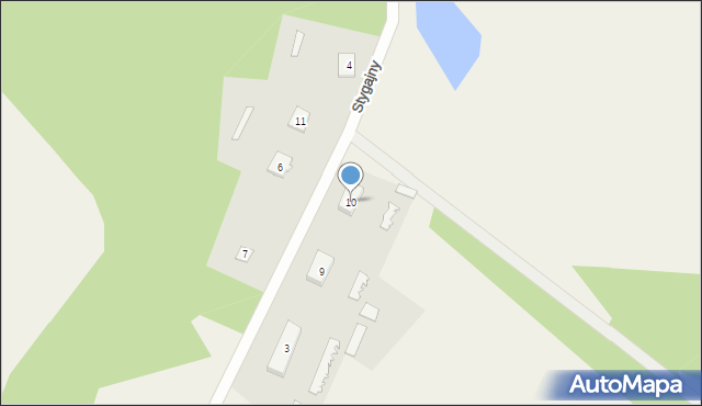 Stygajny, Stygajny, 10, mapa Stygajny