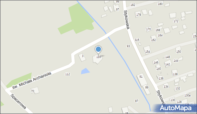Styków, Styków, 110, mapa Styków