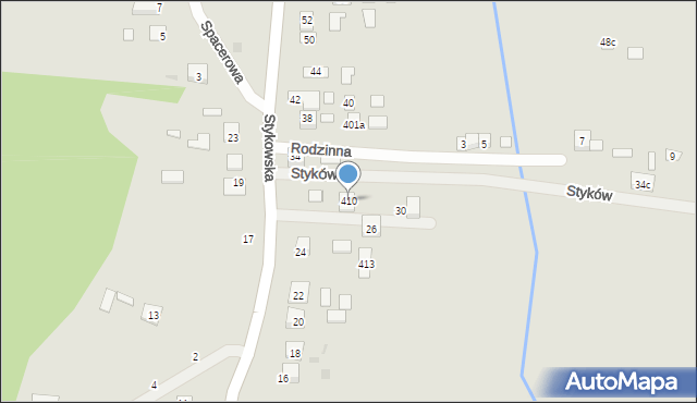 Styków, Styków, 410, mapa Styków