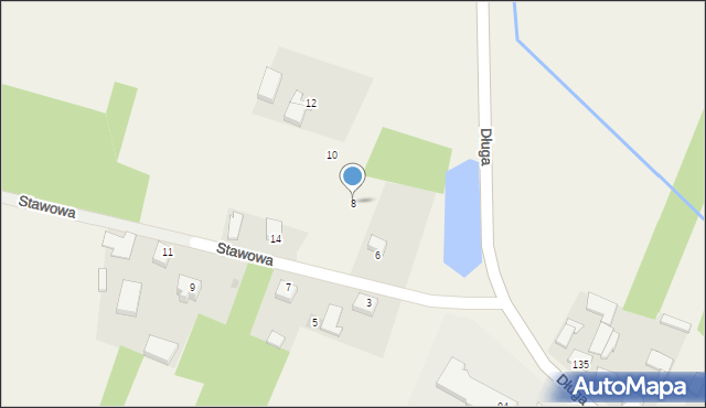 Sucha, Stawowa, 8, mapa Sucha