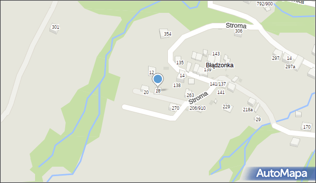 Sucha Beskidzka, Stroma, 18, mapa Sucha Beskidzka