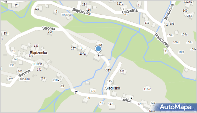 Sucha Beskidzka, Stroma, 7, mapa Sucha Beskidzka
