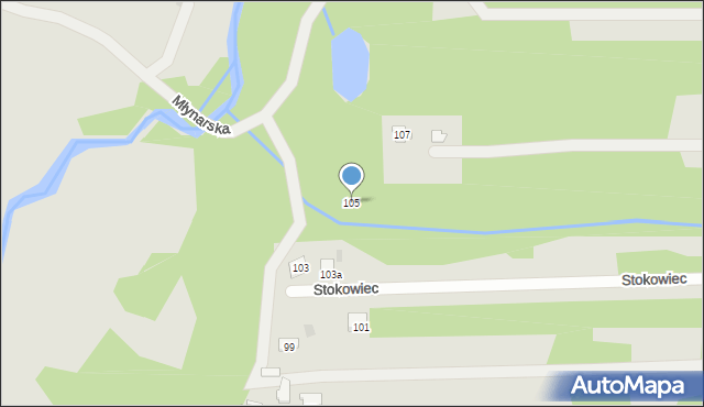 Suchedniów, Stokowiec, 105, mapa Suchedniów