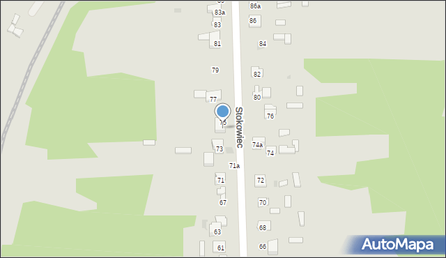 Suchedniów, Stokowiec, 75A, mapa Suchedniów