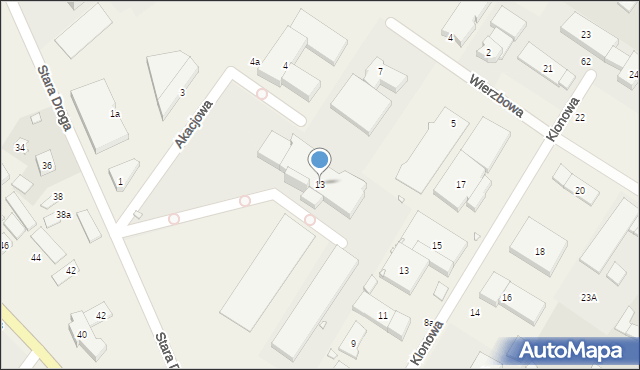 Suchy Las, Stara Droga, 13, mapa Suchy Las