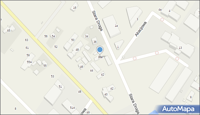 Suchy Las, Stara Droga, 38a, mapa Suchy Las