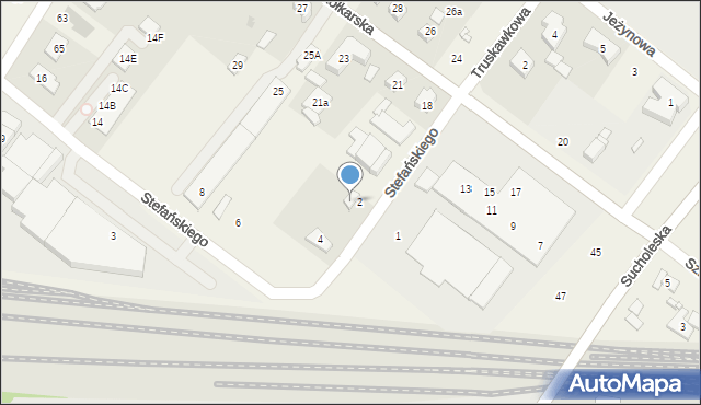 Suchy Las, Stefańskiego Stefana, 2b, mapa Suchy Las