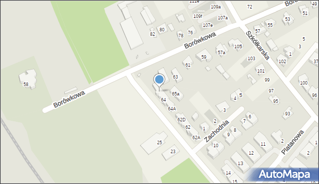 Suchy Las, Stefańskiego Stefana, 64D, mapa Suchy Las