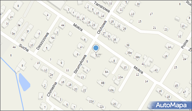 Suchy Las, Strumykowa, 3, mapa Suchy Las