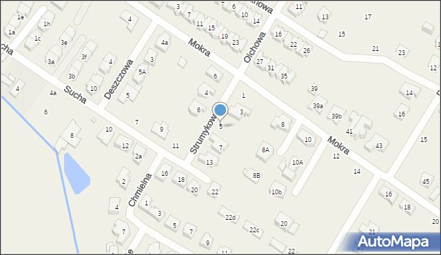 Suchy Las, Strumykowa, 5, mapa Suchy Las