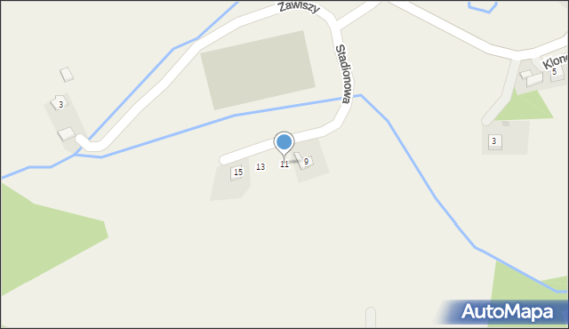 Sulechów, Stadionowa, 11, mapa Sulechów