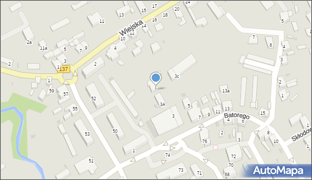 Sulęcin, Stefana Batorego, 3b, mapa Sulęcin