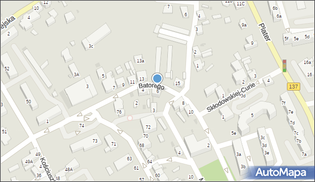 Sulęcin, Stefana Batorego, 6, mapa Sulęcin