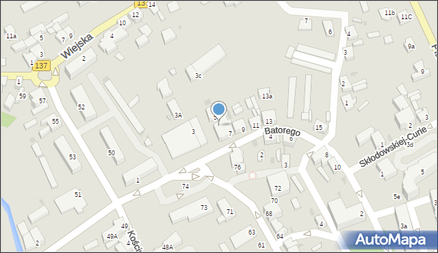 Sulęcin, Stefana Batorego, 7a, mapa Sulęcin