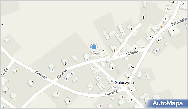 Sulęczyno, Stroma, 12A, mapa Sulęczyno