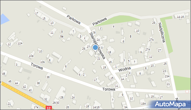 Sulejów, Staropiotrkowska, 23, mapa Sulejów